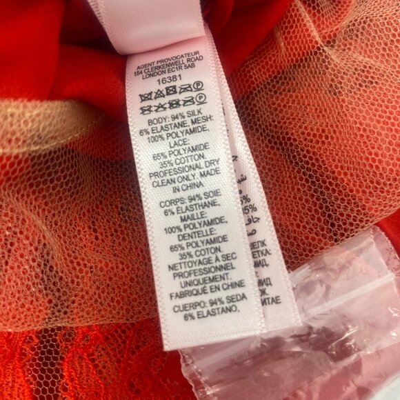 Agent Provocateur Serayah Silk Red Dress UK8 Small NWT - Picture 9 of 10
